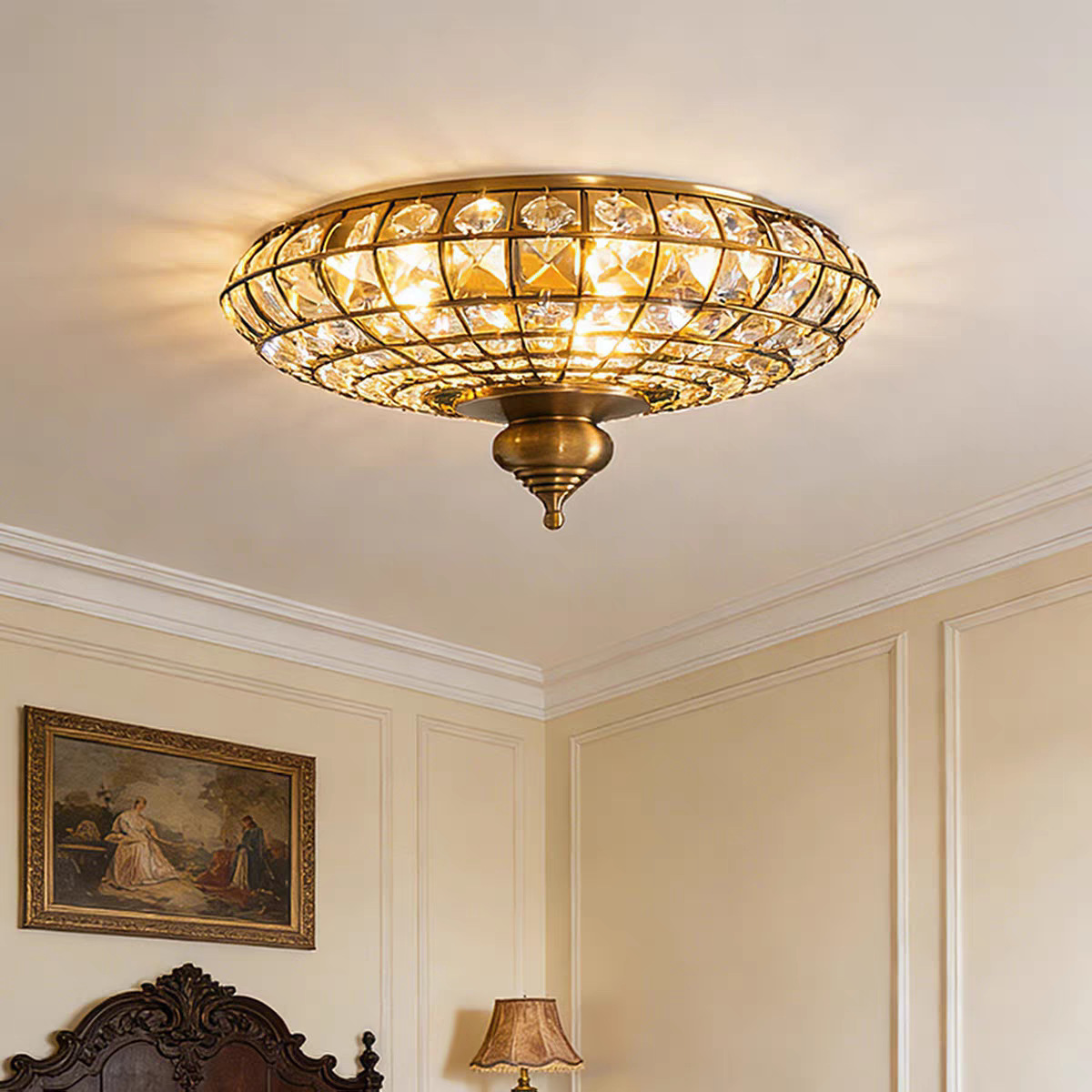 Interior Design Years Of Study - Amerykańskie kryształowe lampy sufitowe LED w