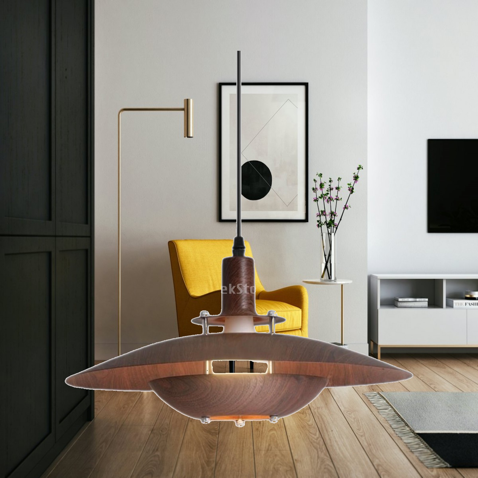Interior Design Living Room And Kitchen - Rustykalne lampy wiszące w stylu wiejskim,