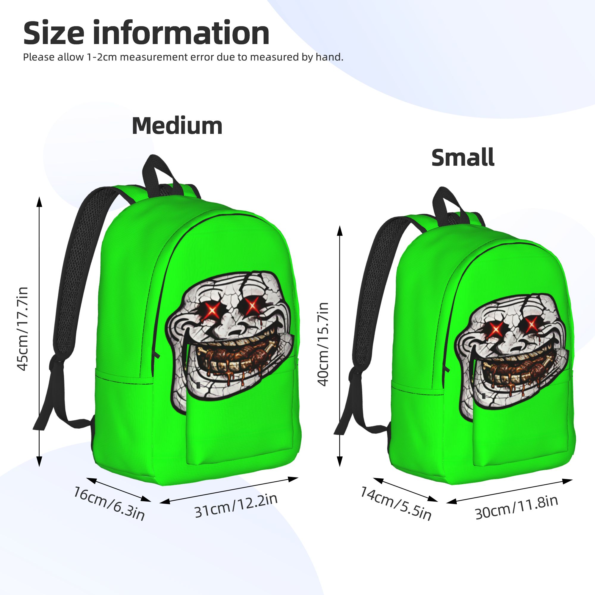 Zabawny plecak Trollface, plec – Interior Design University recenzja i cena
