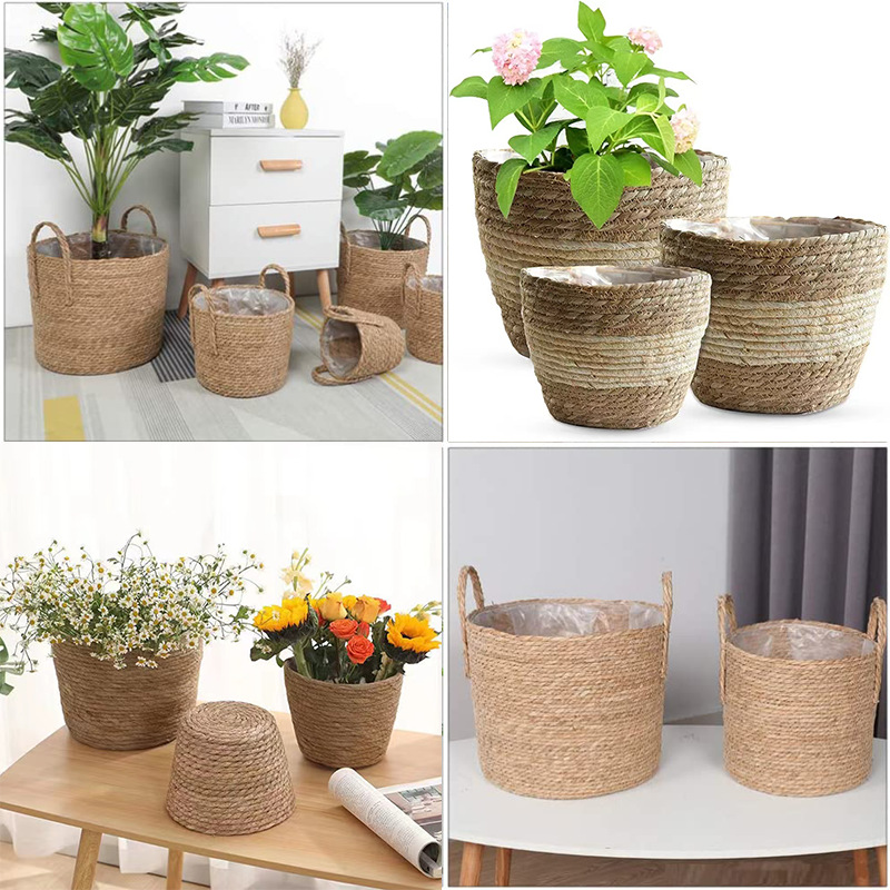 1 szt. Ręcznie plecione kosze  – Rattan Tray Handle recenzja i cena