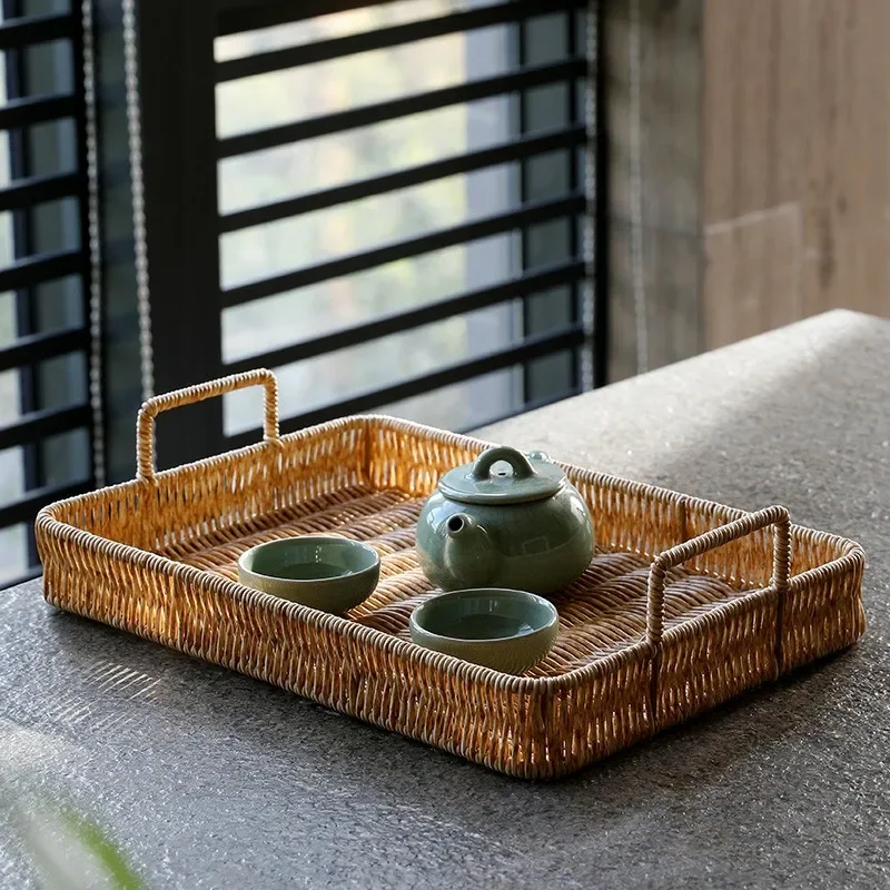Plastikowa taca do przechowywa – Rattan Tray Handle recenzja i cena