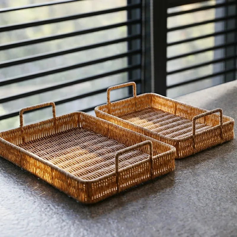 Plastikowa taca do przechowywa – Rattan Tray Handle recenzja i cena