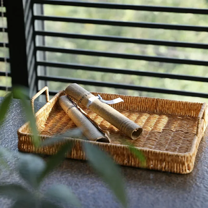 Plastikowa taca do przechowywa – Rattan Tray Handle recenzja i cena