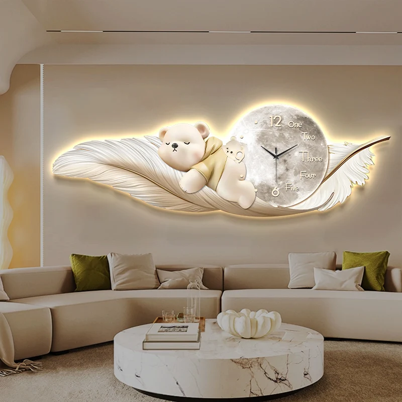 Luksusowy Duży Zegar Ścienny T – Interior Design Living Room And Kitchen recenzja i cena