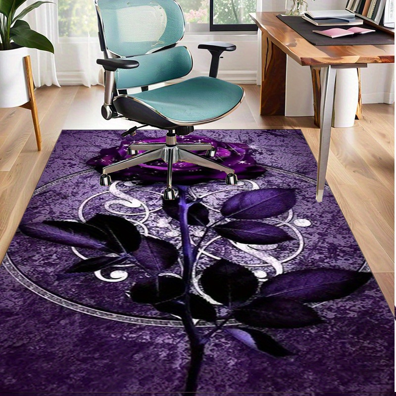 Dywan z fioletowymi liśćmi do  – Interior Design Luxury Living Room recenzja i cena