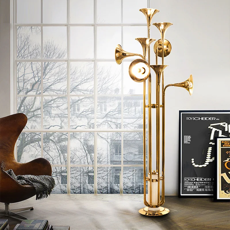 Nordycka lampa wisząca trąbka  – Interior Design Living Room And Kitchen recenzja i cena