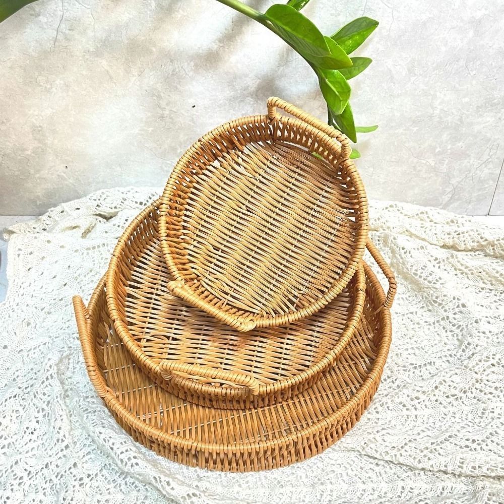 Duży kosz do przechowywania z  – Rattan Tray Handle recenzja i cena